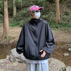 透气防晒衣男夏季外套潮宽松连帽夹克户外运动防晒衣服W4948-P38，男装防晒衣，星座412-2
