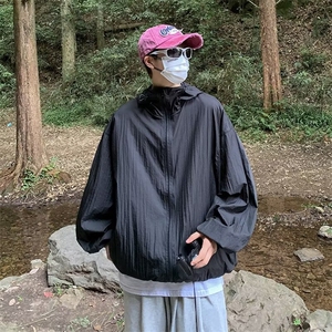 透气防晒衣男夏季外套潮宽松连帽夹克户外运动防晒衣服W4948-P38图片
