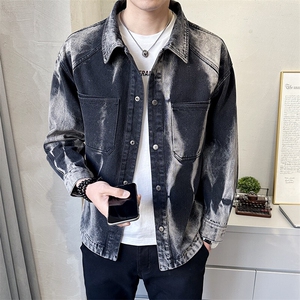 C317-59821-P145   2025春季新款牛仔夹克水洗渐变重工艺品质外套图片