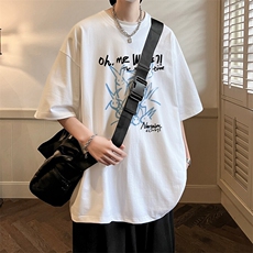 抖音得物二开现货供应220克夏装重磅美式高街宽松短袖t恤MT65，男装T恤，电商A486-1