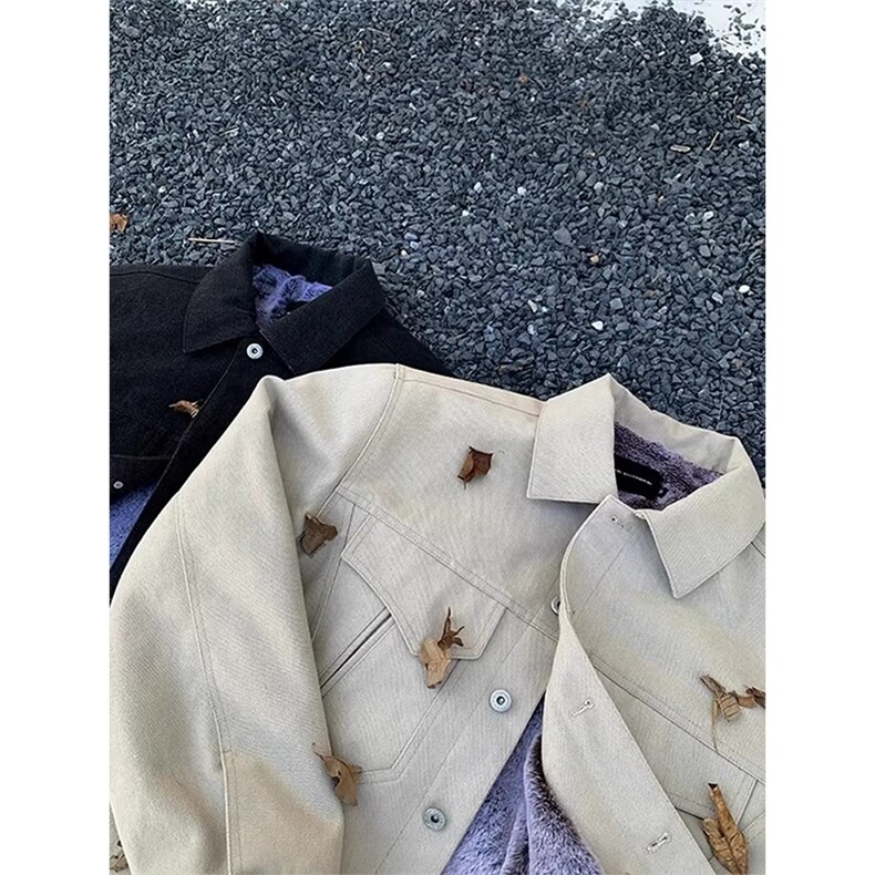 (非揭阳货)水洗帆布加绒军布仿兔毛夹克棉服男XZ514-2-MY34-P100,男装夹克,星座514-2(原B239)