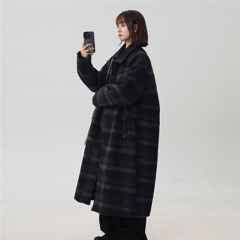 中性风长毛马海毛面料小香风大衣加厚羊毛大衣77932WANGP135控198，女装毛呢外套，星座226-1