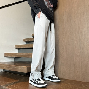 港风高品质休闲裤男裤宽松休闲裤抽绳冰丝裤MYK24-9812-P45图片