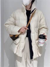 拼色羽绒服，女装羽绒服，驿谷