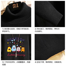高领毛衣男士大码内搭毛线衣男砖墙GM45355-P45加绒款-P65，男装针织衫/毛衣，电商A040A
