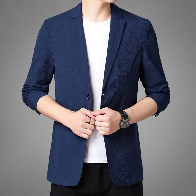 D192202秋冬新款男士西服薄款商务休闲男装外套轻薄通勤外衣，男装西服，电商B360