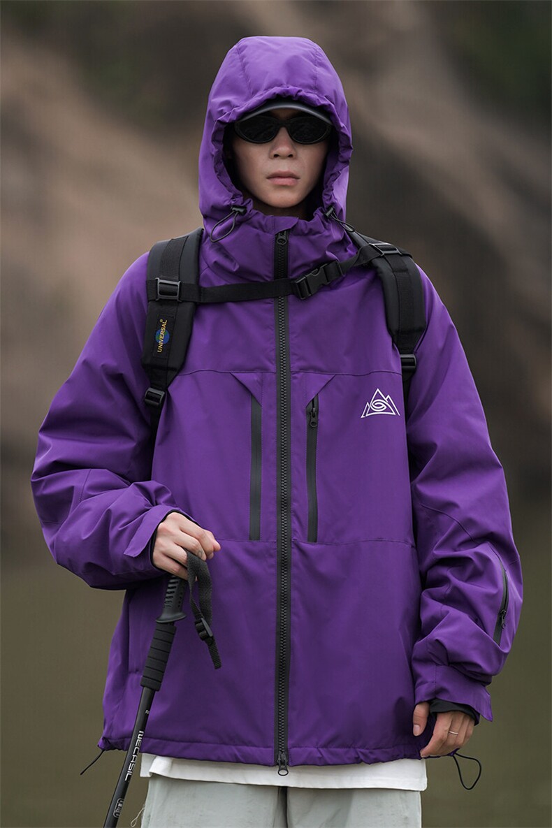冬新防风防水滑雪服男百搭加棉加厚保暖夹克中性风外套M77-P160,男装棉衣,电商A001-1