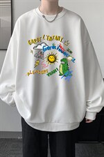 华夫格卫衣圆领卫衣男大码长袖t恤男外套HW76219-P30加绒款-P40，男装卫衣，电商A040