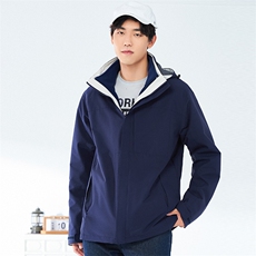 春秋冬三合一冲锋衣保暖连帽外套男女款防风防水户外服SZ618-P140，男装夹克，星座1105-3