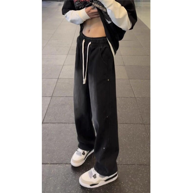 1506-1/KX-A2711/P52字母牛仔裤嘻哈ins潮高街潮流痞帅长裤男女,男装牛仔裤,星座1506-1