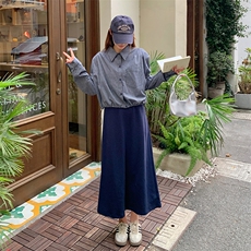新品复古条纹衬衫＋无袖背心连衣裙套装7660-p135-k198，女装套装/套裙，2C159