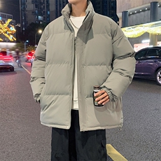 棉服棉袄秋冬新款棉衣外套纯色连帽面包服保暖加厚A436-1266-P60，男装棉衣，电商A436