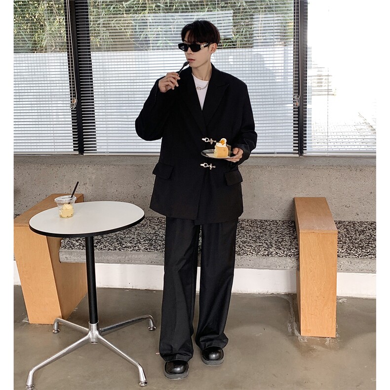 1港风金属飞机扣设计西服男：95%聚酯纤维5%氨纶XF77772P95控128,男装西服,星座226-2