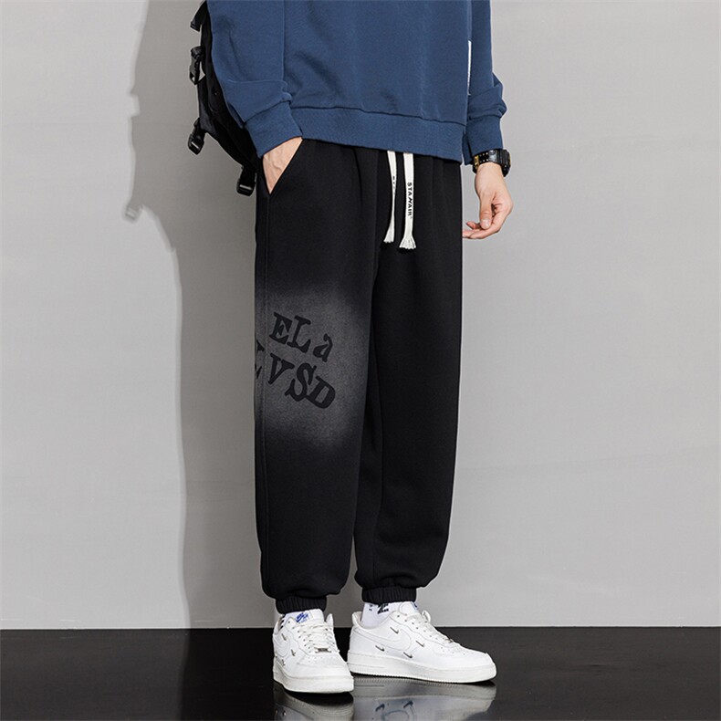主推M-8XL 棉 秋季新款大码束脚潮流休闲卫裤 109-K610-P50图片