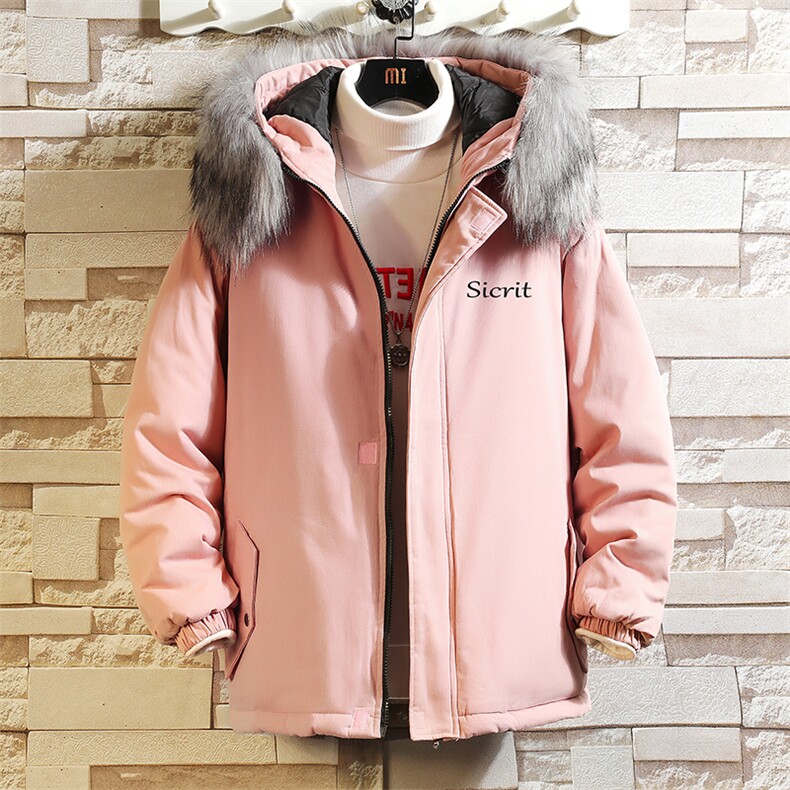 MM48098-P130冬季大毛领衣男士大码加厚袄男服砖墙,男装棉衣,电商A040A