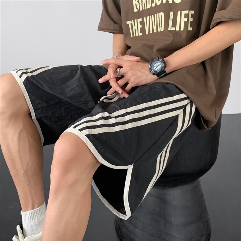 美式vibe高街运动短裤男款夏季休闲五分篮球裤痞帅潮牌DK08-P32图片