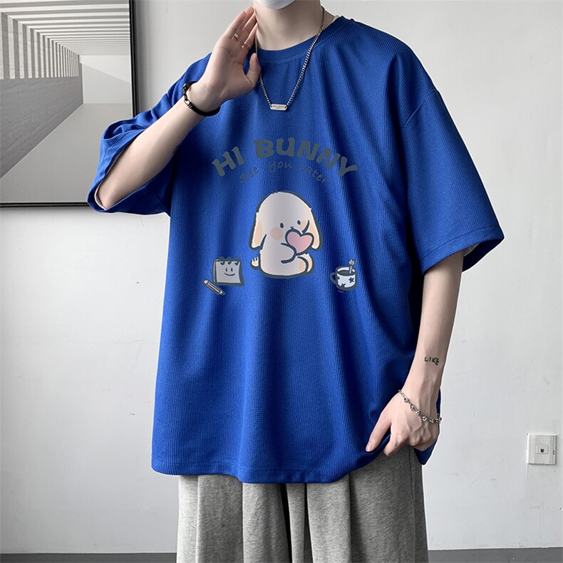 华夫格t恤男短袖男大码五分袖大皂风HT73314-P22,男装T恤,电商A040