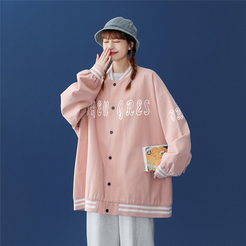 ！秋季潮流宽松休闲百搭夹克情侣棒球服外套--G212P65控88,男装夹克,A247A