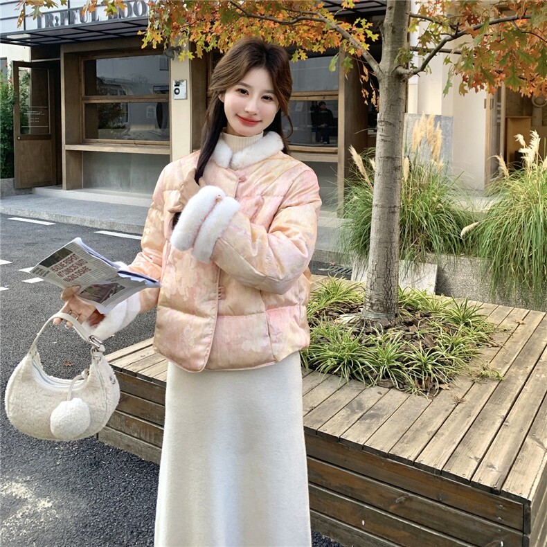 2026冬季·新中式短款羽绒服50白鸭绒RF2C290-7802#-P325-K428,女装羽绒服,2C290