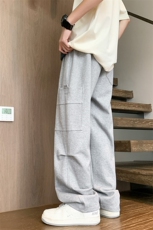 2025春夏款港风宽松设计感休闲百搭直筒卫裤休闲裤K24113-P45，男装休闲裤，星座717