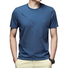 夏季2023新款短袖t恤中年爸爸男装商务休闲圆领上衣体恤，男装T恤，电商B212（原钱塘6029）