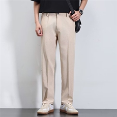 裤子直筒裤宽松垂坠感休闲男西装裤男夏季长裤X20，男装西服套装，星座1116A-2（原606A-1）