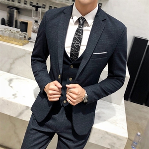 暗纹主推火时尚套装四季工作休闲商务西服三件套8002-P200图片