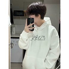 抖音得物高品质印花连帽卫衣秋冬装美式宽松连帽纯色卫衣ADL121，男装卫衣，电商A443