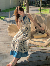 现货2103233-P155-K228法式度假风连衣裙+高级感镂空勾花罩杉，女装连衣裙，浙宝210（原浙宝191）