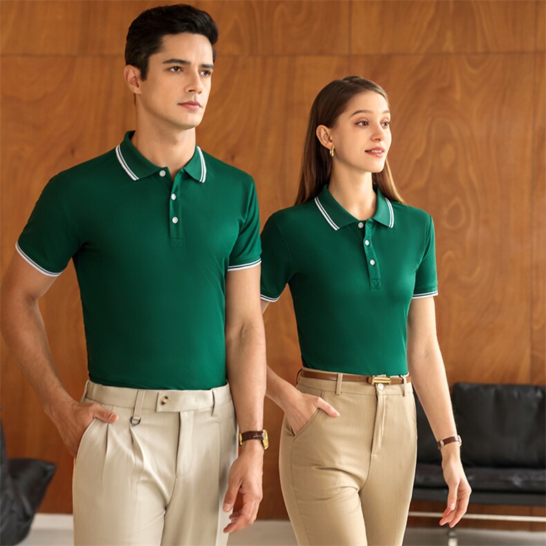 夏季团服工作服LOGO定制男女同款拼色POLO衫广告衫LS688P16.5,男装Polo衫,星座1602B（原101B-1）
