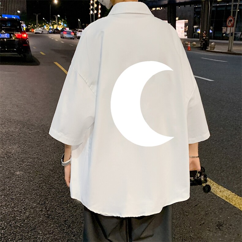 ！夏款港风冰丝衬衣男黑寸衫男白短袖衬衫男DXC273-P30,男装衬衫,电商B371