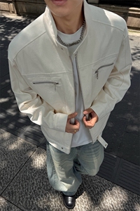 美式哈灵顿全棉水洗帆布大码立领工装夹克外套男J5260-特P85控148图片