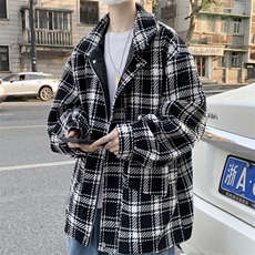 男士大衣男秋冬季新款潮牌夹克港风宽松粗织外套J6511P85，男装夹克，电商A157