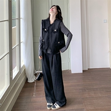 气质一整套穿搭早春时尚套装女2025春新款韩版高级感小香风三件套，女装套装/套裙，2C272