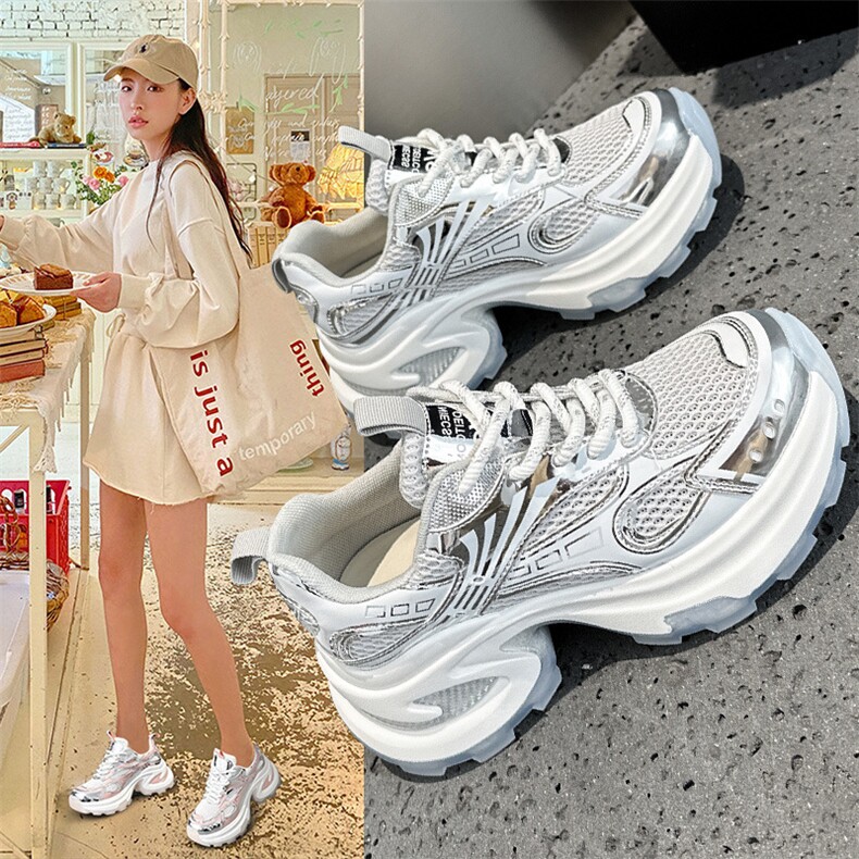 X4011-P185老爹鞋子女2024新款透气网面夏季增高运动休闲女鞋,男鞋休闲鞋,星座1407-3