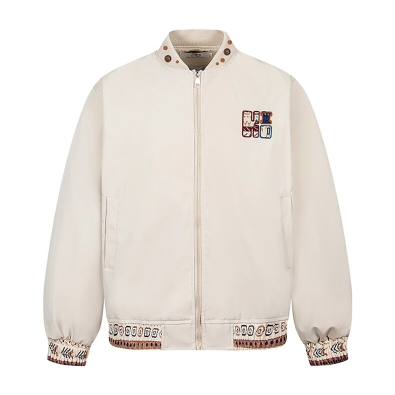 得物二开美式复古民族风贴布绣拼接飞行夹克宽松外套JK1262-P70，男装民族服装，星座1103-3