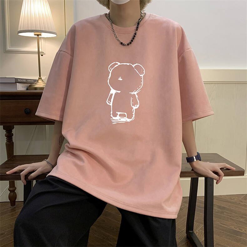 麂皮绒短袖t恤男大码半袖男酒店风JD82339-P25,男装T恤,电商A040