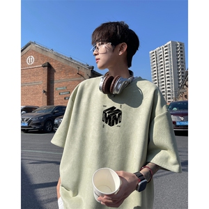 麂皮绒！重磅麂皮绒短袖t恤男JPDX205-特P 19 控38图片