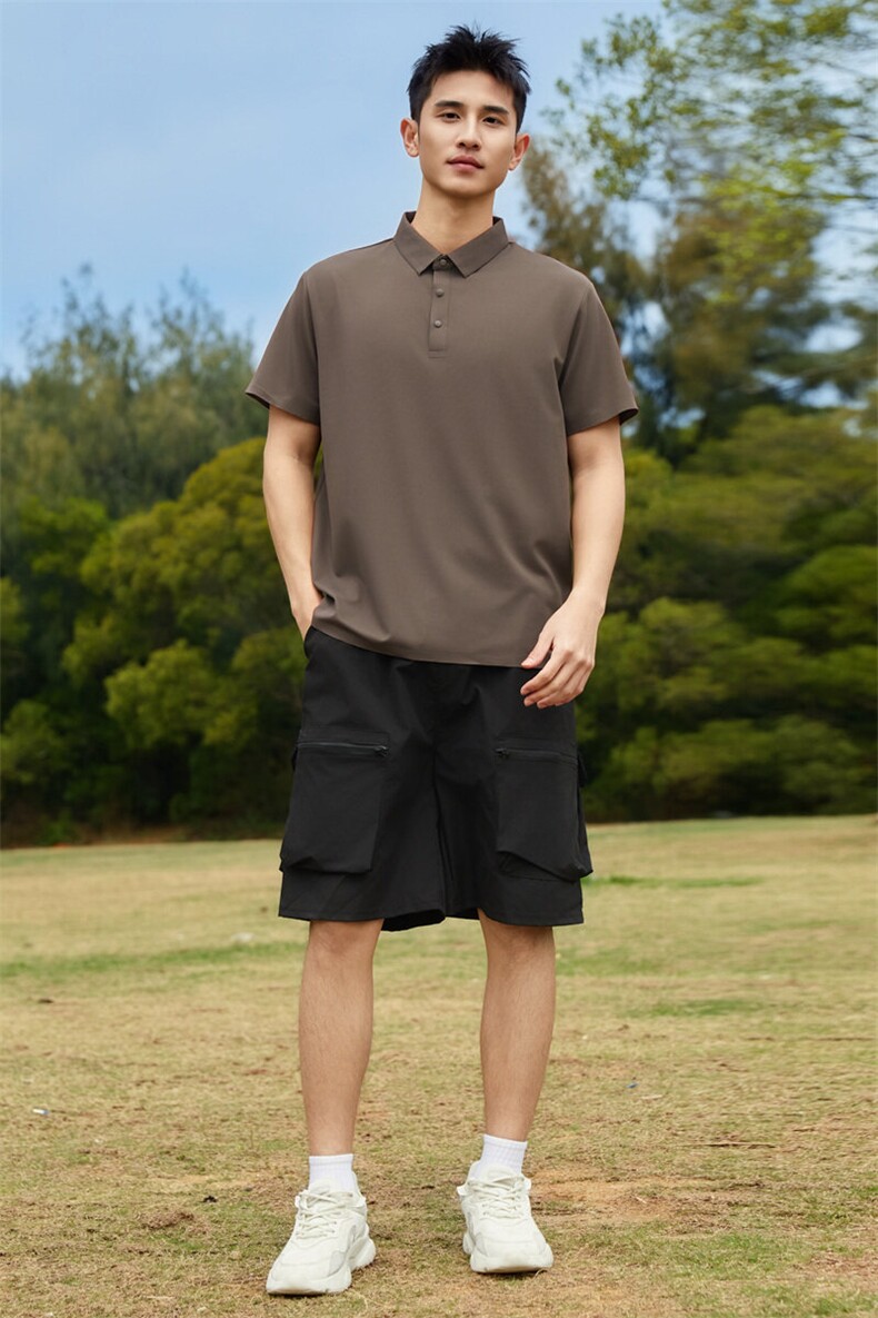 夏季冰丝短袖polo衫简约气质百搭柔软冰丝清爽透气T恤PL12356-P32,男装Polo衫,星座610（原A335）