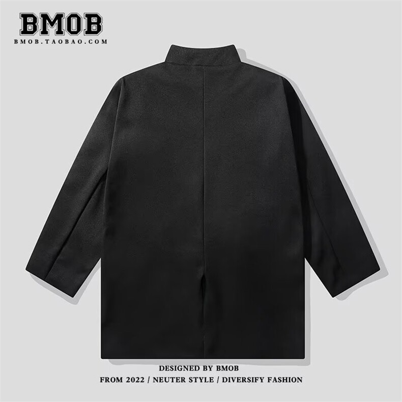 W10841-P58网图现货中山装新中式西服高级感中长款垫肩立领夹克,男装夹克,星座1608