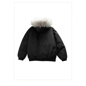 MA725-P105网图潮小牛津情侣派克服毛领冬季加厚外套毛领可拆卸图片