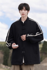 BL0666-P85新中式条纹盘扣oversize宽松夹克外套，男装夹克，星座109