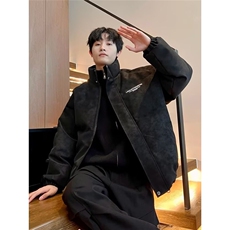 现货美式宽松立领PU皮面包棉服MY476/P100，男装棉衣，星座205-3