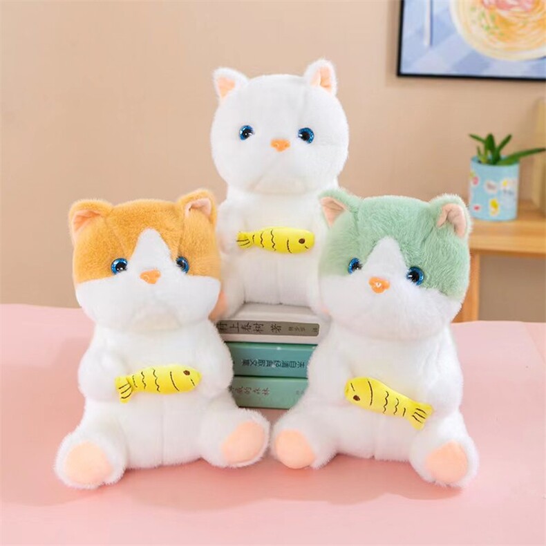 抱鱼猫，琪琪格毛绒玩具