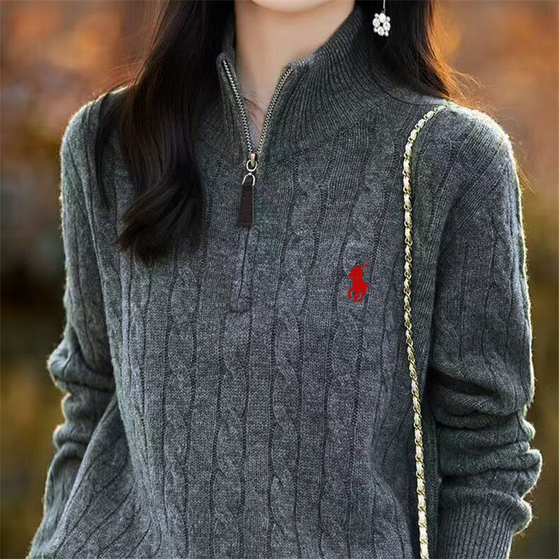 针织开衫女秋冬坑条加厚外套小个子羊毛衫,针织衫/毛衣,暖姿羊绒