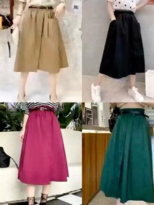 夏季新款带腰带长裙,其它,娇姿百合