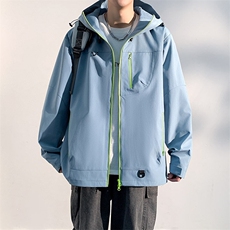 新款男女高品质户外登山服青少年学生冲锋衣夹克外套JK6633-P79，男装夹克，电商B306