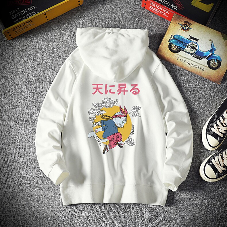 WY2012-P40纯棉连帽卫衣男大码运动帽衫宽松薄外套男麒麟风,男装卫衣,电商A040A