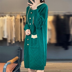 时尚气质连帽长袖中长款简约毛呢外套2024年秋季，女装毛呢外套，博飞羊绒