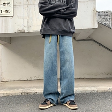 港风潮男新款牛仔裤嘻哈ins潮高街潮流痞帅长裤N06014-P45，男装牛仔裤，星座308B-1